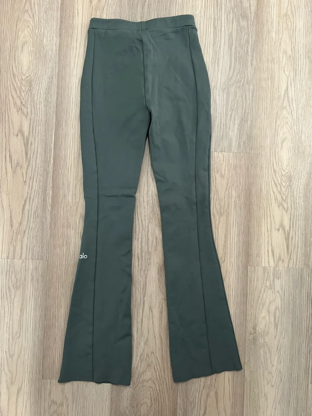 Alo Yoga Green High Waisted Flare Leggings ‼️self altered